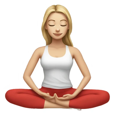  yoga white girl in red yoga sticker