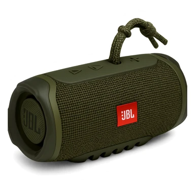 military-themed portable JBL speaker with olive green and black colors sticker