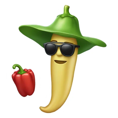 pepper with Mantel and sunglasses and necklace sticker