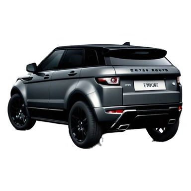 Dark Grey new Range Rover Evoque with black wheels sticker