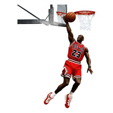 Michael Jordan swishing a three sticker