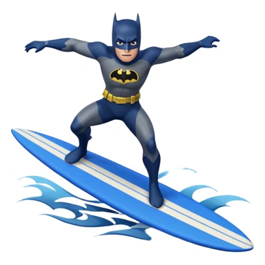 Batman surfing on a bat sticker