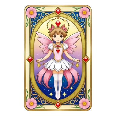 magical tarot-like card inspired by the Clow Cards from Cardcaptor Sakura sticker
