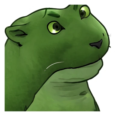 Panther with green eyes kissing sticker