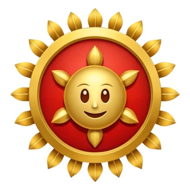 emoji logo for AI inventory management, global small business, elements from UAE, India, China, clean style, no text sticker