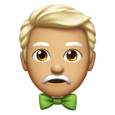 mean face with a bow sticker