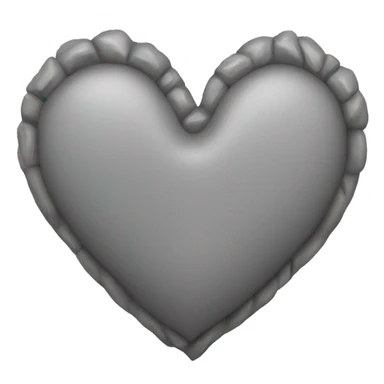 bangaded heart with grey colour sticker