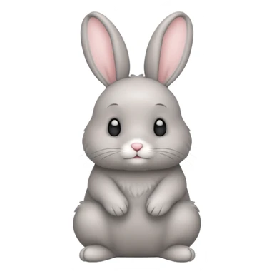grey minilop rabbit sticker