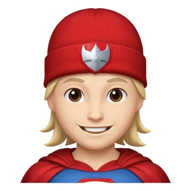 superhero with beanie sticker