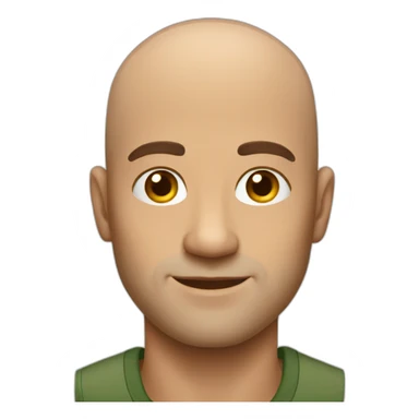 bald handsome man sticker