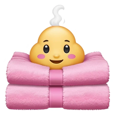pink towel and white towel no face just towel  sticker