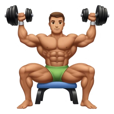 bodybuilder forearm on legs curl sticker
