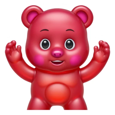 gummy bear with eyes and hair sticker