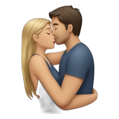 Kiss with hug sticker