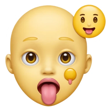 Doing the tongue out trend with the circle head one the normal yellow head sticker