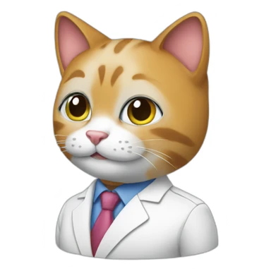 Kitty cat working as consultant sticker