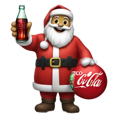 Santa with Coca Cola sticker