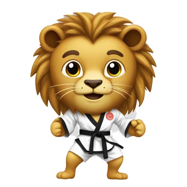 lion karate sticker