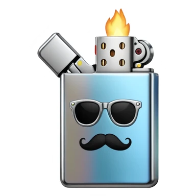 hipster lighter sticker