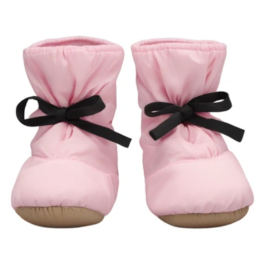 bloch pink warm up ballet booties with black sole sticker