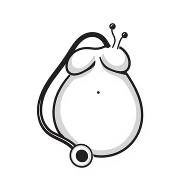 A pregnant belly with a stethoscope sticker
