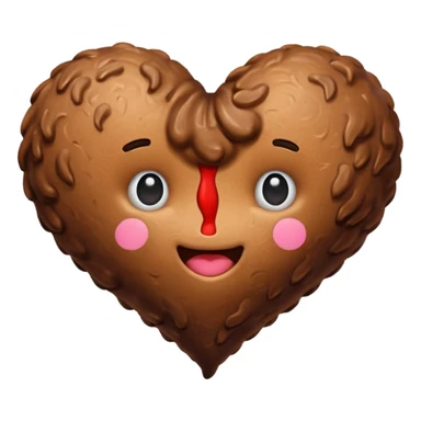 poop heart sticker
