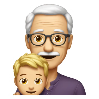 Grand-pere et son petit-fils  sticker