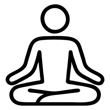 icon on the theme of post yoga classes.  sticker