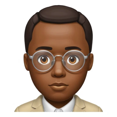 diddy with glasses but white skintone sticker