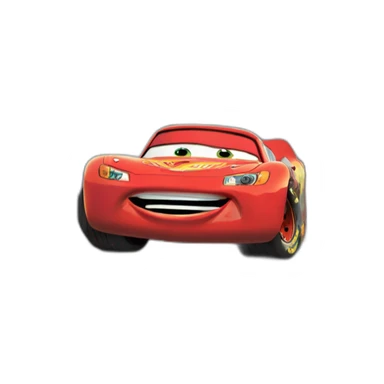 Lightning mcqueen in door 95 in a volcano sticker