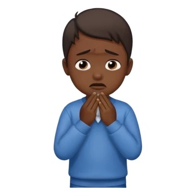 Dark Skin child boy crying full body sticker