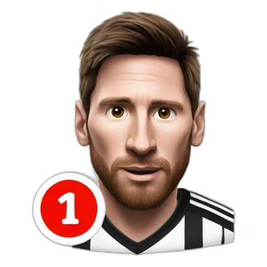 messi whit a target of uno sticker