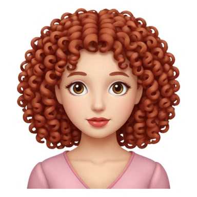 Mulher de cabelo cacheado coquete sticker