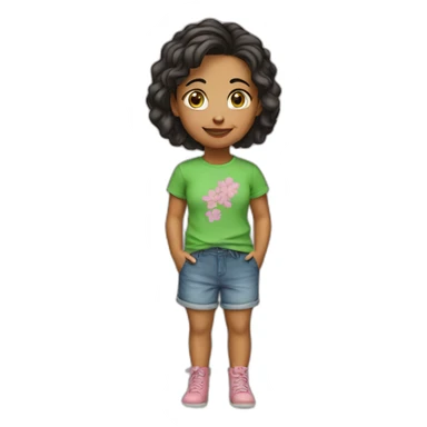 girl #3 t-shirt sticker