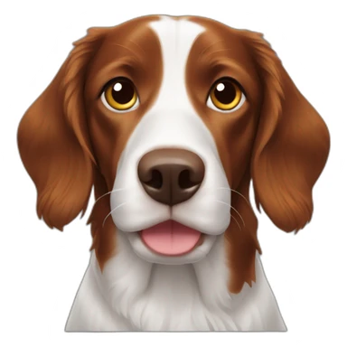 Brittany spaniel dog in black sticker