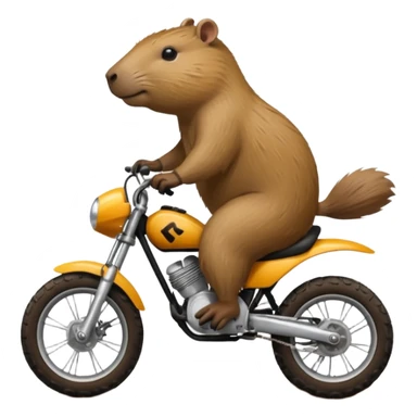 Capybara on a dirt bike sticker