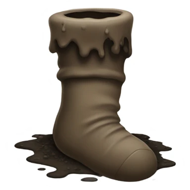 Sock stuffed with mud sticker