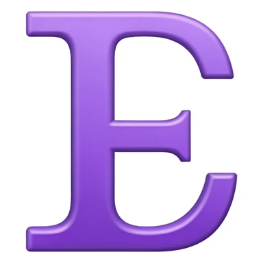 purple capital letter "I" alphabet sticker