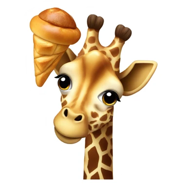 giraffe with a croissant sticker