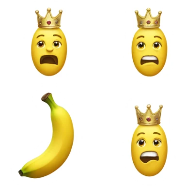 Banana with a crown sticker