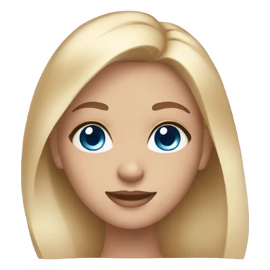 skin care girl with blonde hair and blue eyes sticker