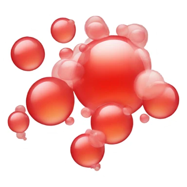Group of red color shaded bubbles sticker