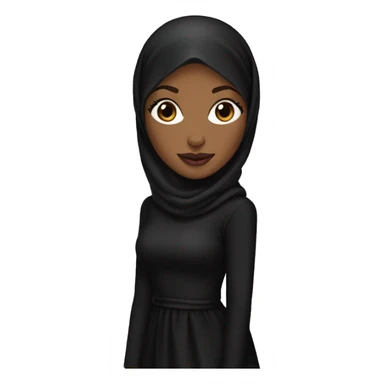 black hijab loubouti sticker