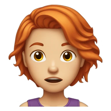Angry Redhead girl sticker