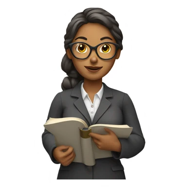 Teacher woman with a book and a pointer  sticker