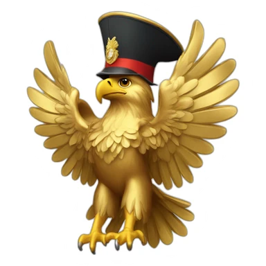golden imperial eagle with napoleon hat sticker