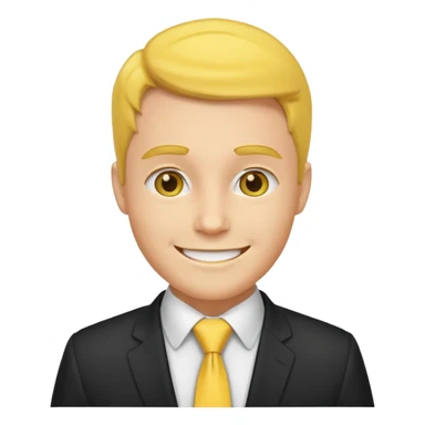 a man with yellow tie  sticker