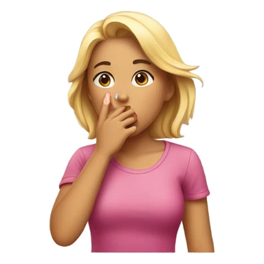 Girl blowing kiss  sticker