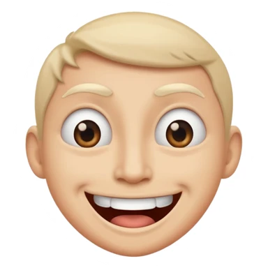 Pulling a funny face sticker