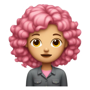 Girl with pink hair sleeping sticker